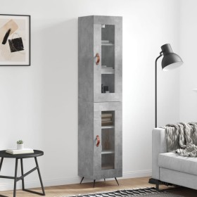 Sideboard aus grauem Betonsperrholz 34,5x34x180 cm von vidaXL, Sideboards - Ref: Foro24-3199405, Preis: 100,14 €, Rabatt: %