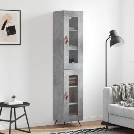 Gray concrete plywood sideboard 34.5x34x180 cm by vidaXL, Sideboards - Ref: Foro24-3199405, Price: 100,14 €, Discount: %