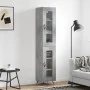 Gray concrete plywood sideboard 34.5x34x180 cm by vidaXL, Sideboards - Ref: Foro24-3199405, Price: 98,91 €, Discount: %