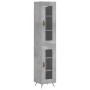 Gray concrete plywood sideboard 34.5x34x180 cm by vidaXL, Sideboards - Ref: Foro24-3199405, Price: 100,14 €, Discount: %