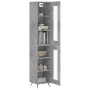 Gray concrete plywood sideboard 34.5x34x180 cm by vidaXL, Sideboards - Ref: Foro24-3199405, Price: 100,14 €, Discount: %