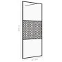 Accessible shower screen ESG transparent black glass 115x195cm by vidaXL, Shower walls and screens - Ref: Foro24-151031, Pric...