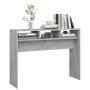 Mesa consola madera de ingeniería gris hormigón 105x30x80 cm