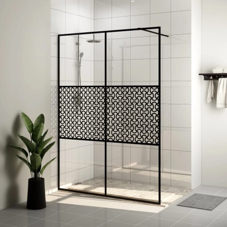 Begehbare Duschwand ESG klares schwarzes Glas 140x195 cm von vidaXL, Duschwände und Duschwände - Ref: Foro24-151032, Preis: 2...