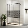 Begehbare Duschwand ESG klares schwarzes Glas 140x195 cm von vidaXL, Duschwände und Duschwände - Ref: Foro24-151032, Preis: 2...
