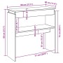 Mesa consola madera de ingeniería blanca 80x30x80 cm