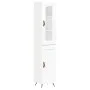 Hohes weißes Sperrholz-Sideboard 34,5 x 34 x 180 cm von vidaXL, Sideboards - Ref: Foro24-3199465, Preis: 101,07 €, Rabatt: %