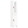 Hohes weißes Sperrholz-Sideboard 34,5 x 34 x 180 cm von vidaXL, Sideboards - Ref: Foro24-3199465, Preis: 101,93 €, Rabatt: %