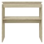 Mesa consola madera contrachapada roble Sonoma 80x30x80 cm