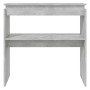 Mesa consola madera de ingeniería gris 80x30x80 cm