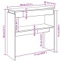 Mesa consola madera de ingeniería gris 80x30x80 cm