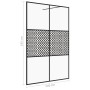 Begehbare Duschwand ESG klares schwarzes Glas 140x195 cm von vidaXL, Duschwände und Duschwände - Ref: Foro24-151032, Preis: 2...