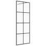 Accessible shower screen clear ESG glass black 80x195 cm by vidaXL, Shower walls and screens - Ref: Foro24-151033, Price: 164...