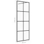 Accessible shower screen clear ESG glass black 80x195 cm by vidaXL, Shower walls and screens - Ref: Foro24-151033, Price: 164...