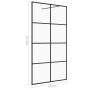 Accessible shower screen ESG transparent black glass 90x195 cm by vidaXL, Shower walls and screens - Ref: Foro24-151034, Pric...