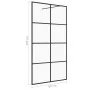 Barrierefreie Duschwand ESG transparentes schwarzes Glas 90x195 cm von vidaXL, Duschwände und Duschwände - Ref: Foro24-151034...