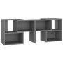 Mueble de TV madera contrachapada gris 104x30x52 cm
