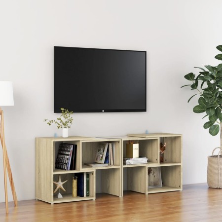 Mueble de TV madera contrachapada roble Sonoma 104x30x52 cm en Muebles TV | Comprar online en Foro24