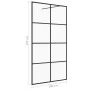 Accessible shower screen ESG transparent black glass 100x195cm by vidaXL, Shower walls and screens - Ref: Foro24-151035, Pric...