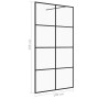 Barrierefreie Duschwand, transparentes schwarzes ESG-Glas, 100 x 195 cm von vidaXL, Duschwände und Duschwände - Ref: Foro24-1...