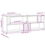 Mueble de TV madera contrachapada gris hormigón 149x30x52 cm