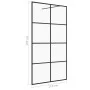 Accessible shower screen ESG transparent black glass 115x195cm by vidaXL, Shower walls and screens - Ref: Foro24-151036, Pric...