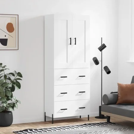 Aparador alto madera contrachapada blanco 69,5x34x180 cm de vidaXL, Aparadores - Ref: Foro24-3199753, Precio: 182,38 €, Descu...
