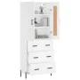Hohes weißes Sperrholz-Sideboard 69,5 x 34 x 180 cm von vidaXL, Sideboards - Ref: Foro24-3199753, Preis: 182,38 €, Rabatt: %