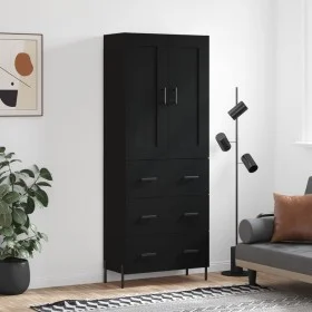 Tall black plywood sideboard 69.5x34x180 cm by vidaXL, Sideboards - Ref: Foro24-3199754, Price: 193,90 €, Discount: %
