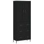 Hohes schwarzes Sperrholz-Sideboard 69,5 x 34 x 180 cm von vidaXL, Sideboards - Ref: Foro24-3199754, Preis: 195,72 €, Rabatt: %