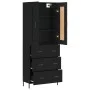 Aparador alto madera contrachapada negro 69,5x34x180 cm de vidaXL, Aparadores - Ref: Foro24-3199754, Precio: 193,56 €, Descue...