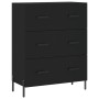 Hohes schwarzes Sperrholz-Sideboard 69,5 x 34 x 180 cm von vidaXL, Sideboards - Ref: Foro24-3199754, Preis: 195,72 €, Rabatt: %