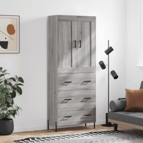 Aparador alto madera contrachapada gris sonoma 69,5x34x180 cm von vidaXL, Sideboards - Ref: Foro24-3199759, Preis: 174,55 €, ...