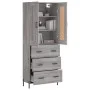 Aparador alto madera contrachapada gris sonoma 69,5x34x180 cm de vidaXL, Aparadores - Ref: Foro24-3199759, Precio: 174,80 €, ...