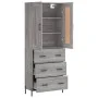 Aparador alto madera contrachapada gris sonoma 69,5x34x180 cm de vidaXL, Aparadores - Ref: Foro24-3199759, Precio: 174,80 €, ...