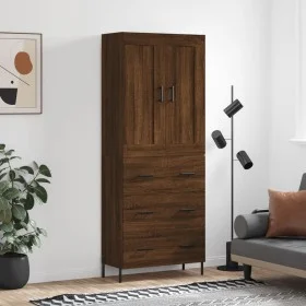 Tall brown oak plywood sideboard 69.5x34x180 cm by vidaXL, Sideboards - Ref: Foro24-3199760, Price: 179,21 €, Discount: %