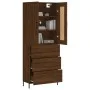 Hohes Sideboard Sperrholz braune Eiche 69,5x34x180 cm von vidaXL, Sideboards - Ref: Foro24-3199760, Preis: 179,35 €, Rabatt: %