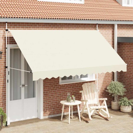 Toldo retráctil de operación manual 350 cm crema