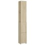 Armario de baño madera contrachapada roble Sonoma 25x26,5x170cm