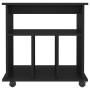 Armario con ruedas madera contrachapada negro 60x45x60 cm