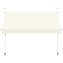 Toldo retráctil de operación manual 350 cm crema