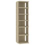 Muebles zapateros 2 uds color roble Sonoma 27,5x27x102 cm