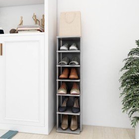 Mueble zapatero de ingeniería gris hormigón 27,5x27x102 cm Mueble zapatero de ingeniería gris hormigón 27,5x27x102 cm