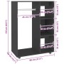 Armario de madera de ingeniería negro 80x40x110 cm