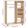 Armario madera de ingeniería color roble Sonoma 80x40x110 cm