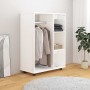 Armario de madera contrachapada blanco brillo 80x40x110 cm