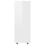 Armario de madera contrachapada blanco brillo 80x40x110 cm