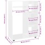 Armario de madera contrachapada blanco brillo 80x40x110 cm