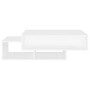 Mesa de centro madera contrachapada blanco 105x55x32 cm