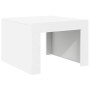 Mesa de centro madera contrachapada blanco 50x50x35 cm